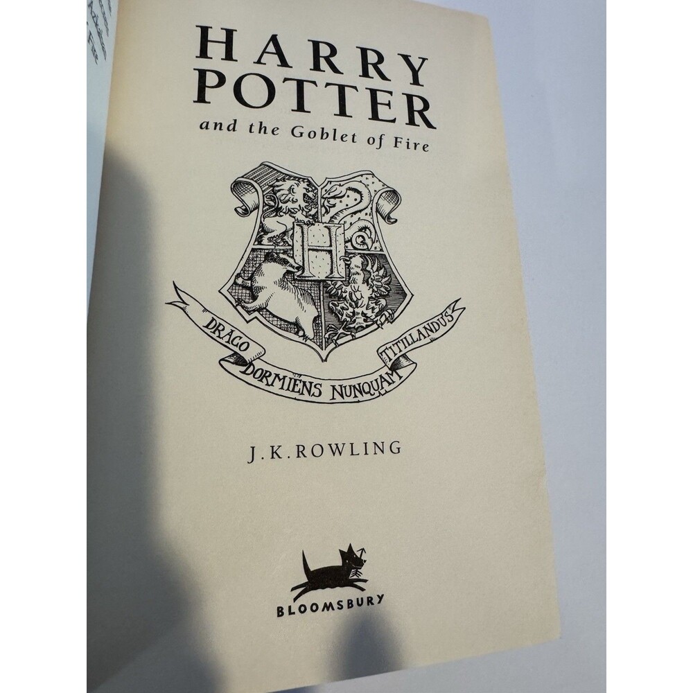 Harry Potter Goblet of Fire J.K. Rowling Hardcover 1st Edition Glasgow with erro - Picture 5 of 12